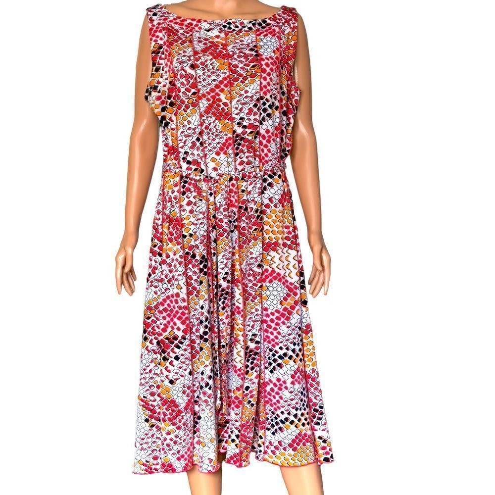 VOIR VOIR Multicolored Belted Dress